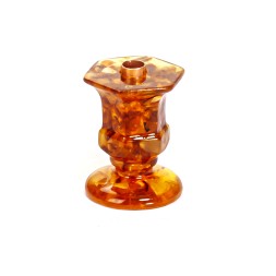Подсвечник &quot;Грани&quot; для церковной свечи из Янтаря и эпоксидной смолы