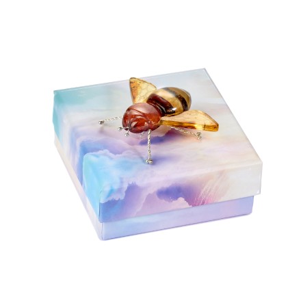 Брошь &quot;Пчела&quot; из янтаря и юв. сплава купить