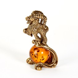 Знак Зодиака &quot;Козерог II&quot; Латунь с Янтарем