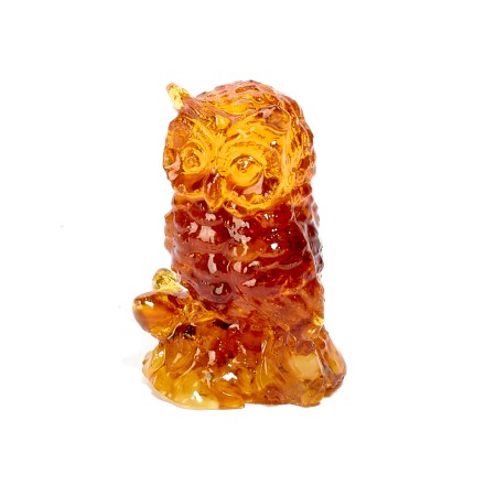 &quot;Сова с бровями&quot; фигурка Юв.смола с янтарем купить